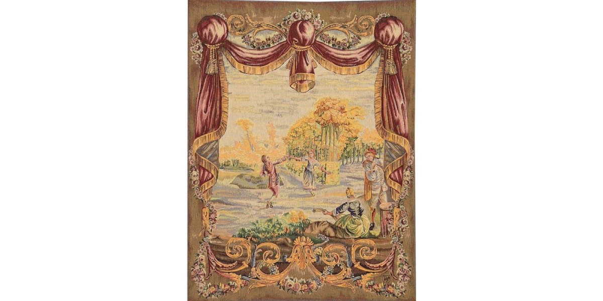 Gobelín Tapisserie Danse au jardin